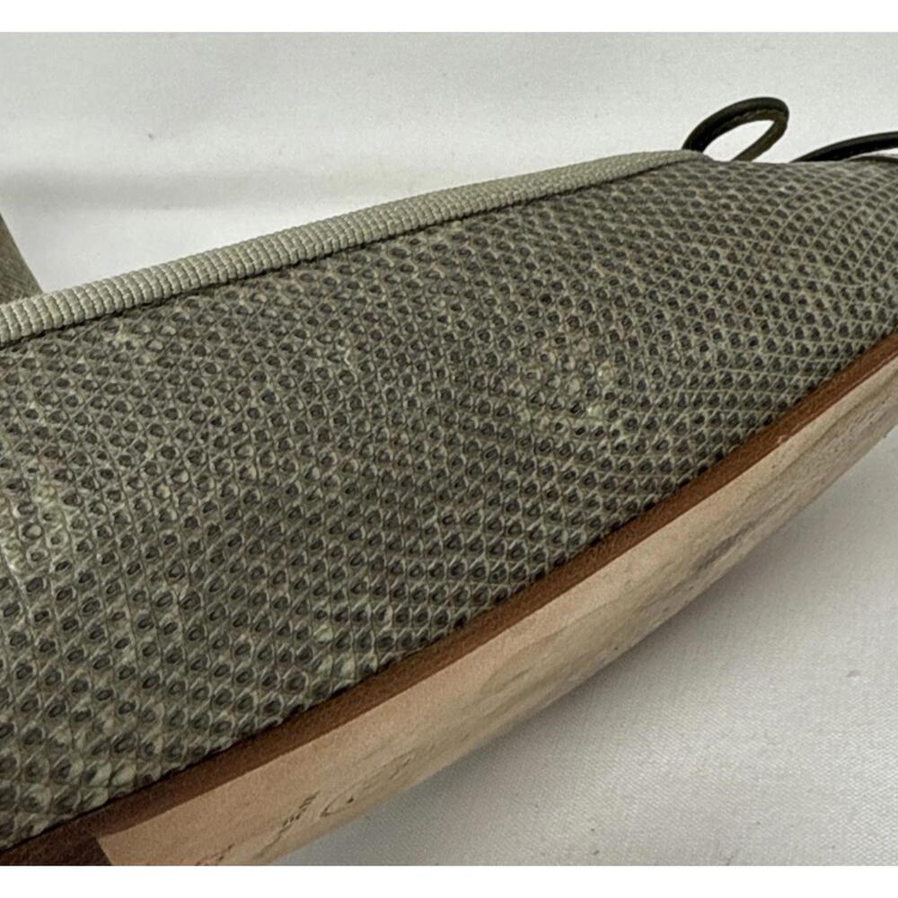 Authentic Chanel Snake Skin  CC Logo Ballerina Flats Size 38.5 - Picture 8 of 16